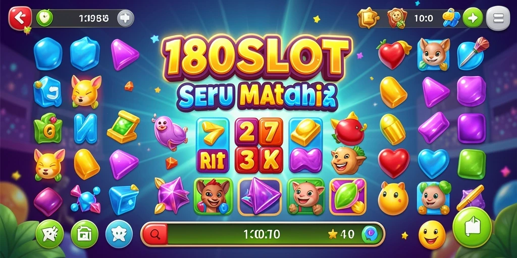 Tampilan gameplay seru yang penuh warna di 180SLOT.