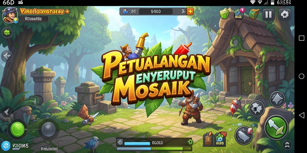 Screenshot menampilkan permainan seru dalam 66D Match-3.