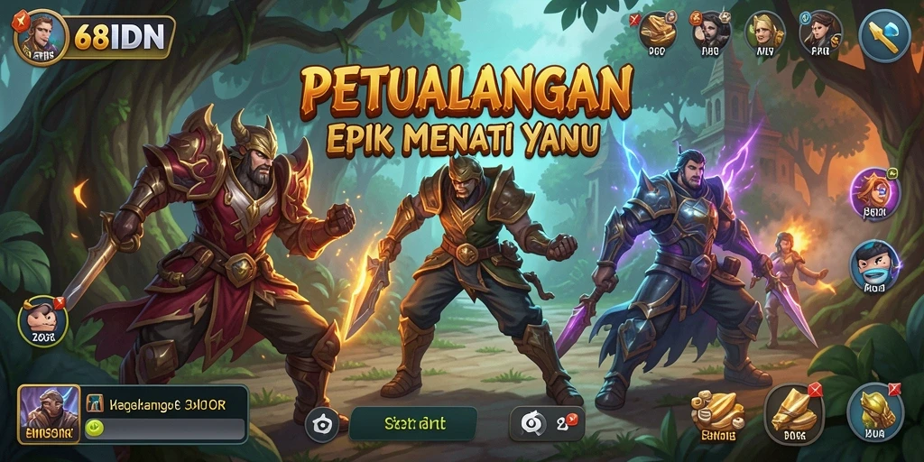 Tampilan menarik dari gameplay petualangan 68IDN.