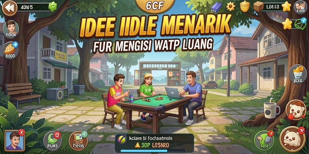 Tampilan gameplay 6CF dengan elemen Idle yang menarik.