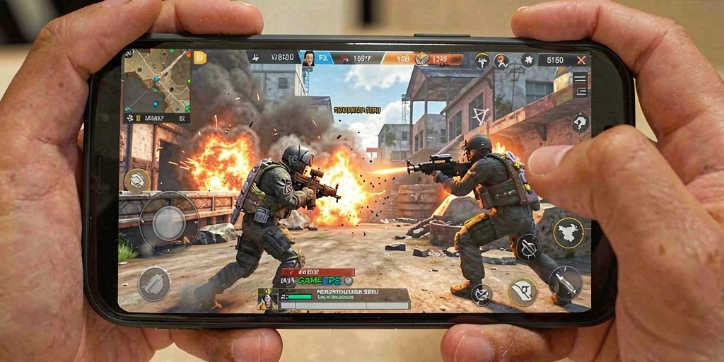 Screenshot gameplay 8180 menampilkan pertempuran seru dan strategi di TPS.