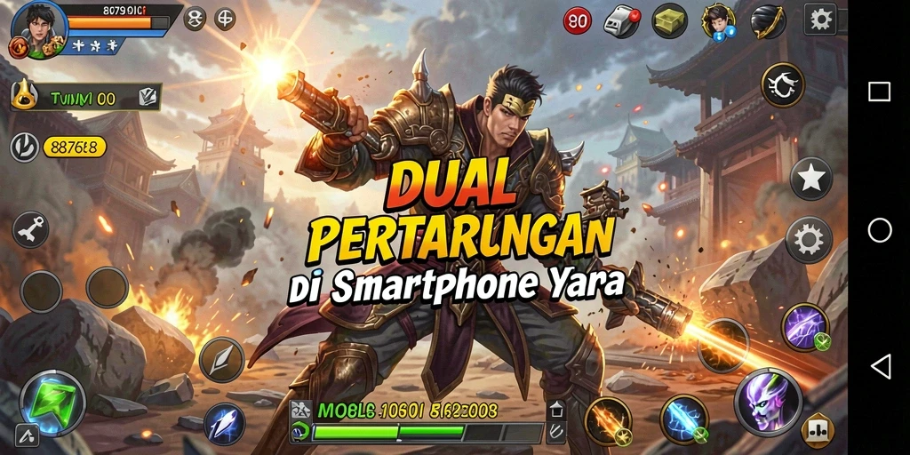 Tangkapan layar menampilkan aksi pertarungan seru dalam 8768.