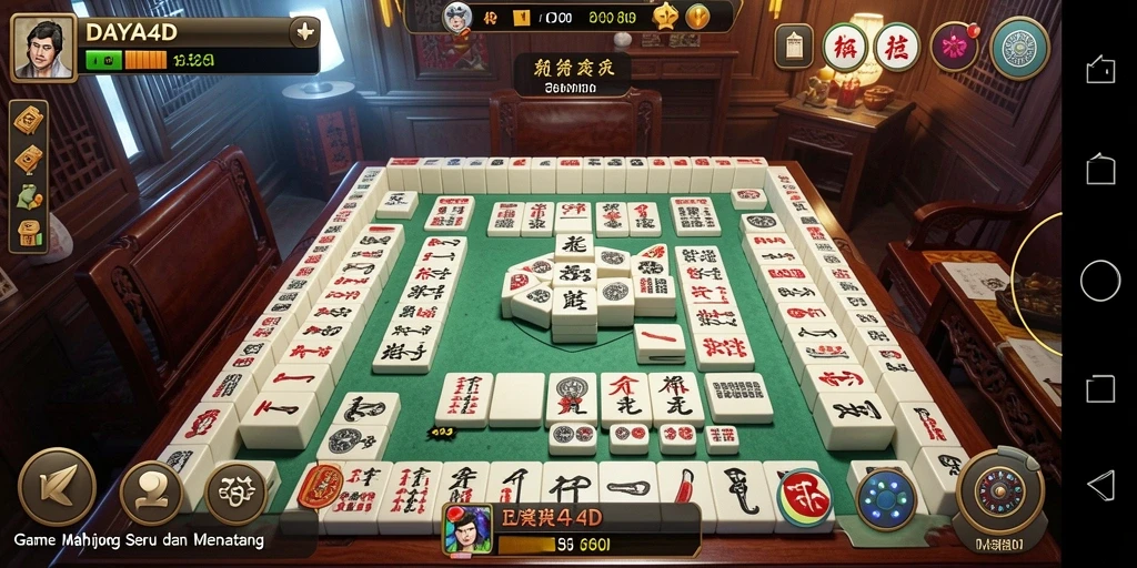 Gameplay DAYA4D menampilkan keseruan permainan Mahjong yang mendebarkan.