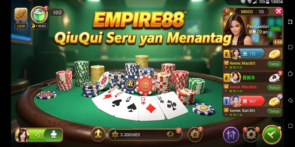 Tangkapan layar permainan QiuQiu yang menonjolkan suasana kompetisi.