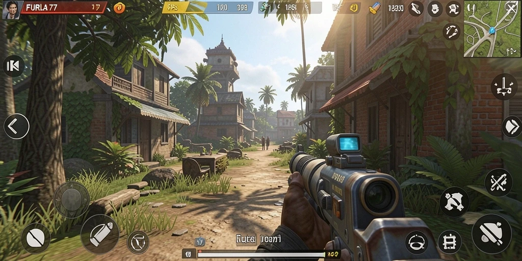 Tampilan gameplay seru dari FURLA77 dalam aksi TPS.