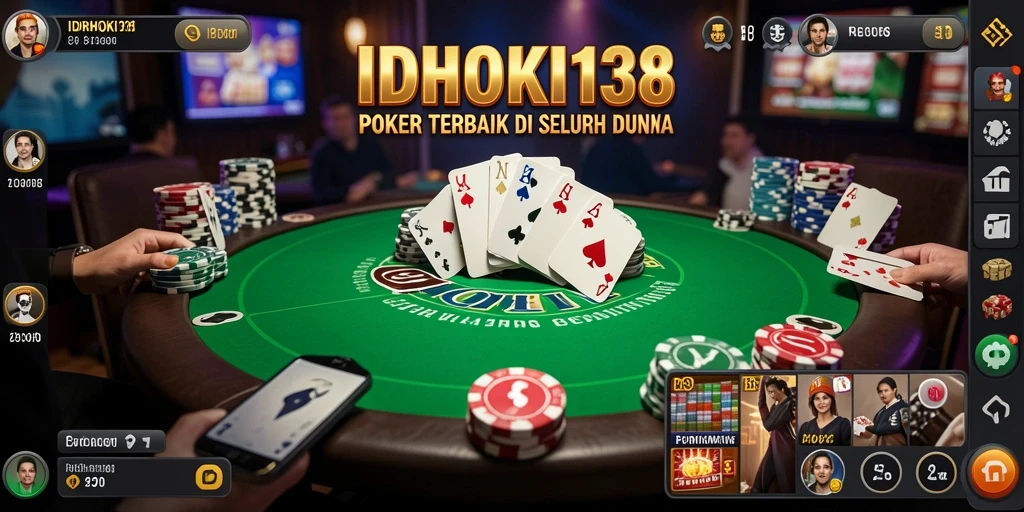 Gameplay mendebarkan di <strong>IDRHOKI138</strong> yang menampilkan pemain poker berjuang untuk menang.