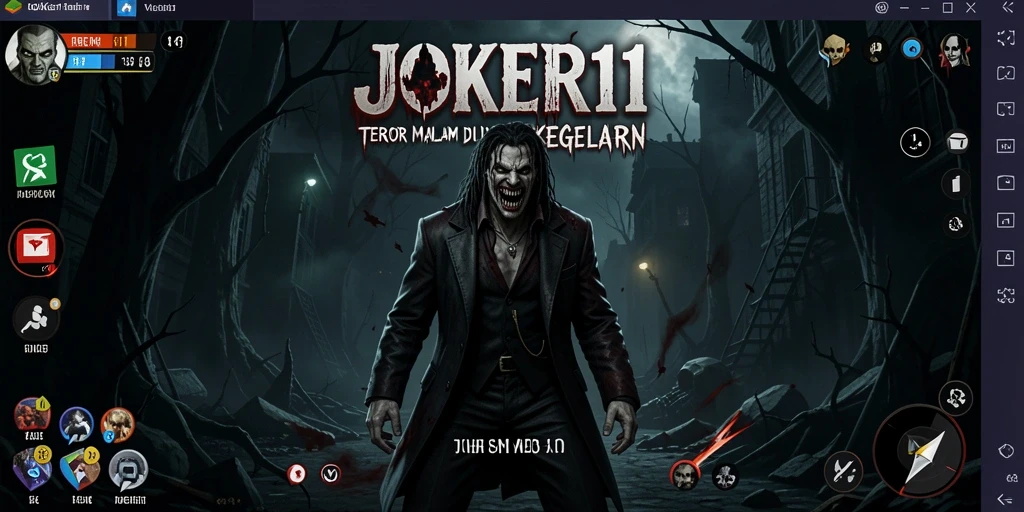 Screenshot menunjukkan momen mencekam dalam gameplay JOKER11.