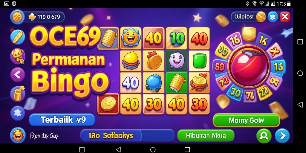 Screenshot OCE69 menampilkan gameplay Bingo yang seru dan interaktif.