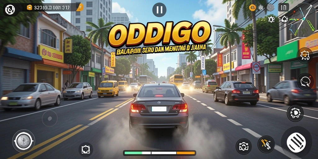 Tampilan gameplay ODDIGO yang menegangkan dan menakjubkan.