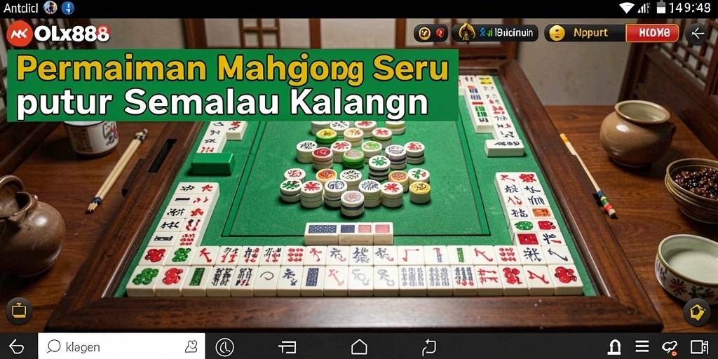 Tampilan gameplay Mahjong yang seru dan menarik di OLX888.