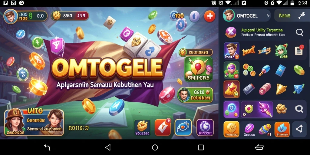 Tampilan antarmuka aplikasi OMTOGEL yang sederhana dan intuitif.