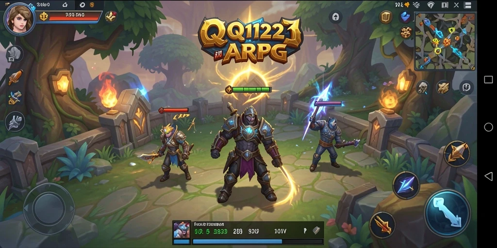 Tampilan menarik dari gameplay ARPG QQ1221 yang penuh aksi.
