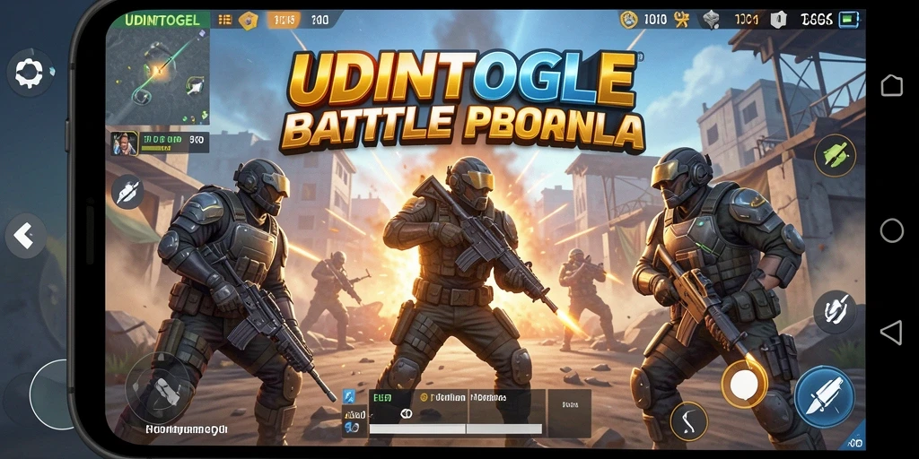 Screenshot dari gameplay seru di UDINTOGEL Battle Royale.