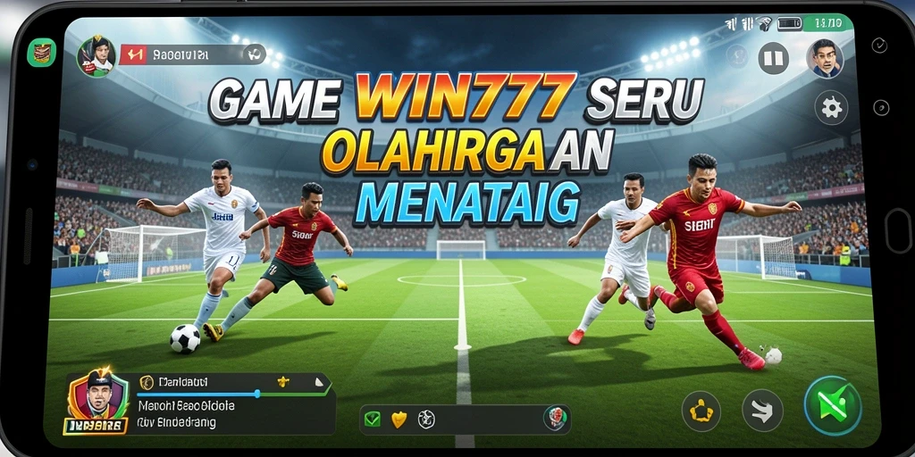 Screenshot utama WIN777 menunjukkan aksi seru dalam permainan olahraga.